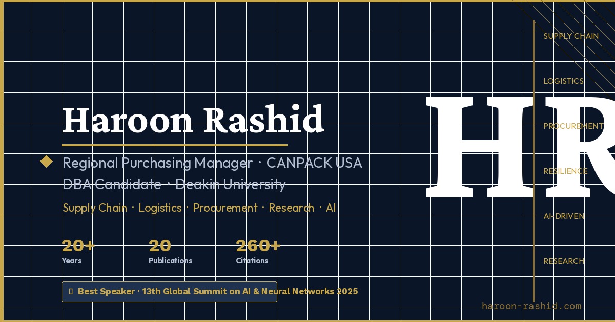 Haroon Rashid | Supply Chain & Logistics Leader
